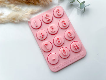 Numbers  Polymer Clay Stamp •  Numbers Clay Stamps  •  Clay Numbers  Embossing  Stamp • CS-A